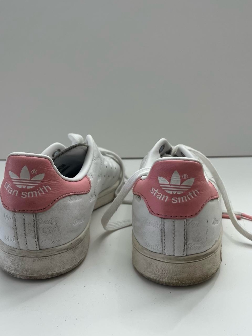 Adidas Stan Smith White & Pink Leather Sneakers